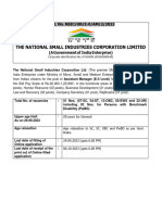 The National Small Industries Corporation Limited: Advt. No. NSIC/HR/E-0/AM/2/2023