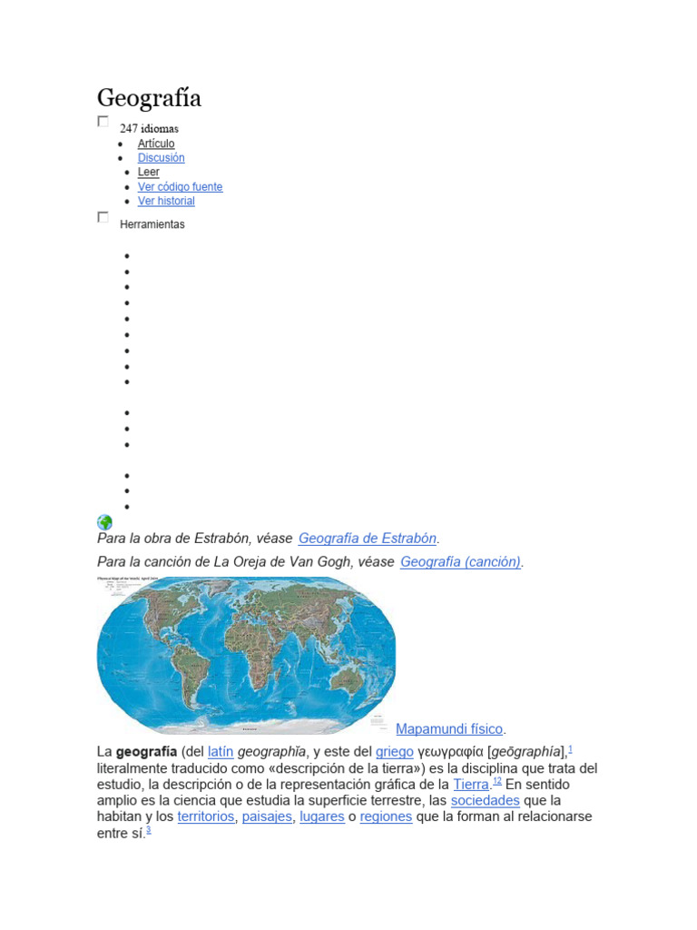 Geografía | PDF | Geografía | Science