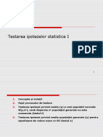 Testarea Ipotezelor Statistice 1