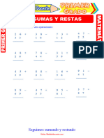 Ejercicios de Sumas y Restas para Primer Grado de Primaria