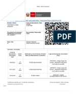 Certificado de Vacunación / Vaccination Certificate: Yanfranco Chira Atiquipa