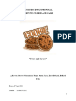 Bussiness Loan Proposal Fortune Cookie and Cake: Bekasi, 27 April 2022 Number: 115/PPU/4/2022