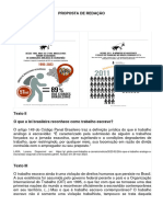 Proposta de Redação - Trabalho Análogo À Escravidão