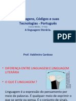 A linguagem literária.