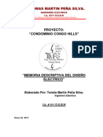 Memoria Descriptiva de Diseño Electrico