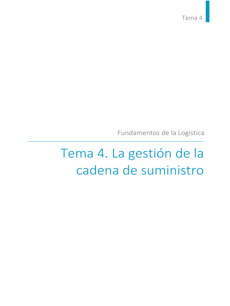 Fundamentos de la Gestión de la Cadena de Suministro | PDF | Gestión de ...