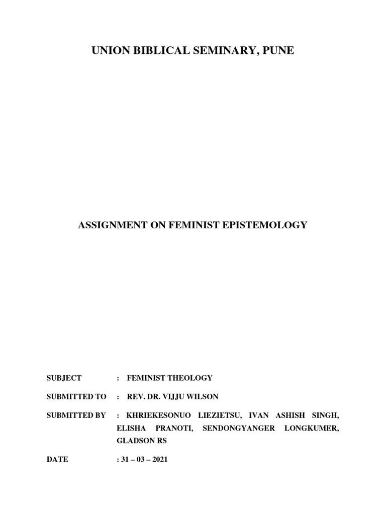 Feminist Epistemology | PDF