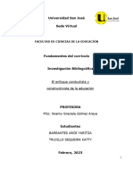 Investigación Enfoque Conductista y Constructivista de La Educación