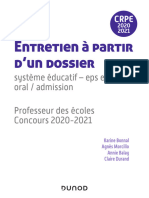 Entretien À Partir Dun Dossier - Système Éducatif - EPS Et Santé - CRPE 2020-2021 (Dunod)