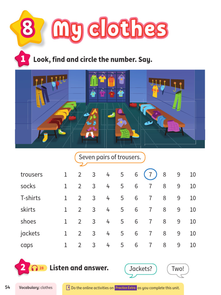 Kids Box 1 Unit 8: My Clothes | PDF | Clothing