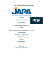 Tarea I (Reseña Histórica y Evolución Del Pensamiento Financiero)