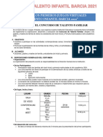 Bases para El Consurso de Talento Familiar