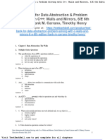 Test Bank For Data Abstraction Problem Solving With C Walls and Mirrors 6 e 6th Edition Frank M Carrano Timothy Henry