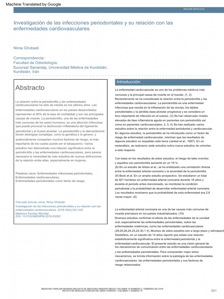 Enfermedad Periodontal (Traducción) | PDF
