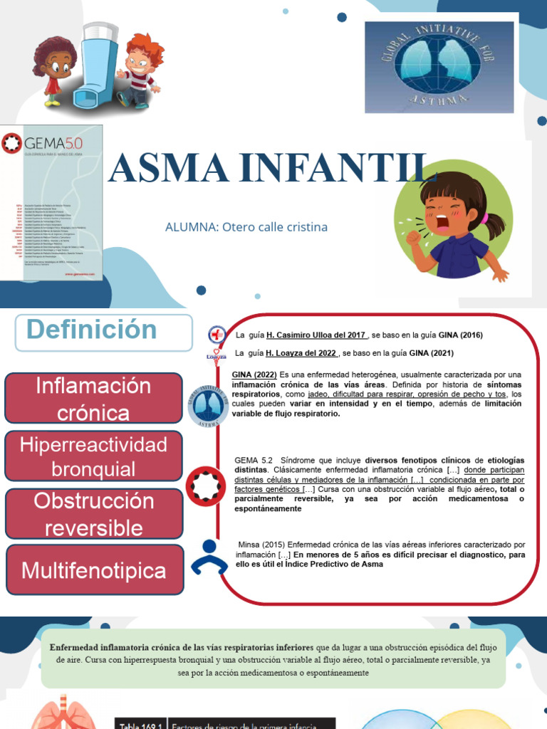 Síntomas y diagnóstico de asma infantil | PDF | Asma | Tos