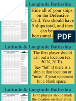 Latitude and Longitude Battleship Game Directions