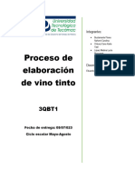 .Proceso de Elaboración de Vino Tinto .