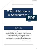 1 - O Administrador e A Administração
