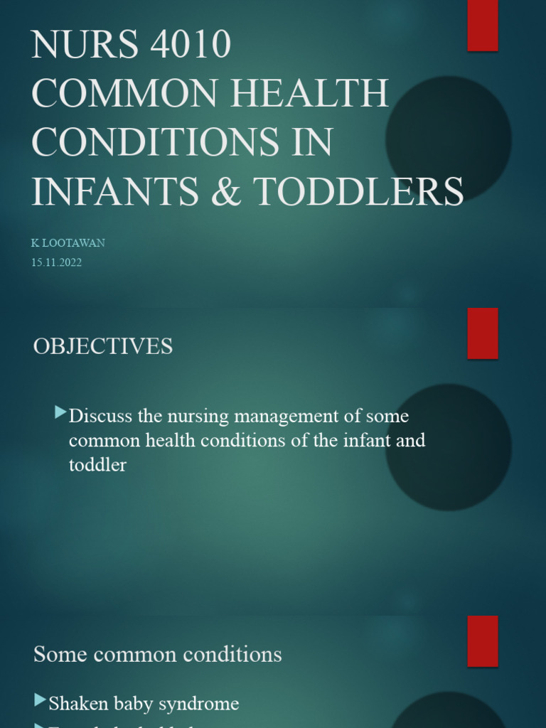 Common Infant & Toddler Health Issues | PDF | Medical Specialties ...