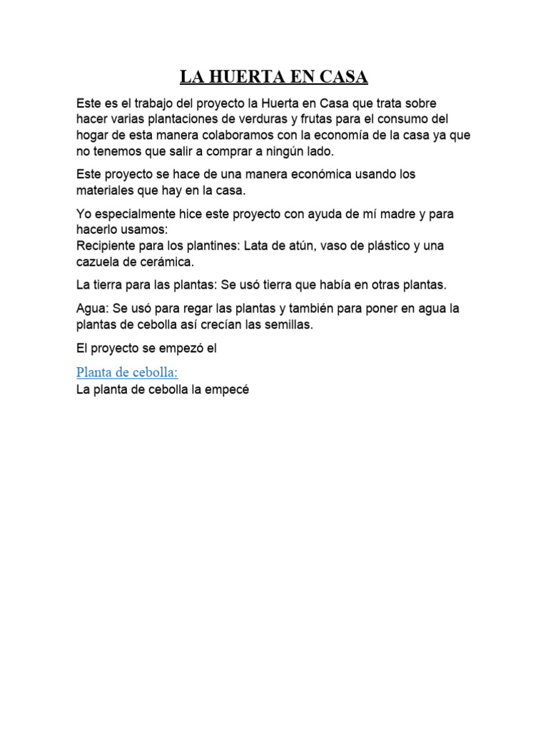 La Huerta en Casa PDF