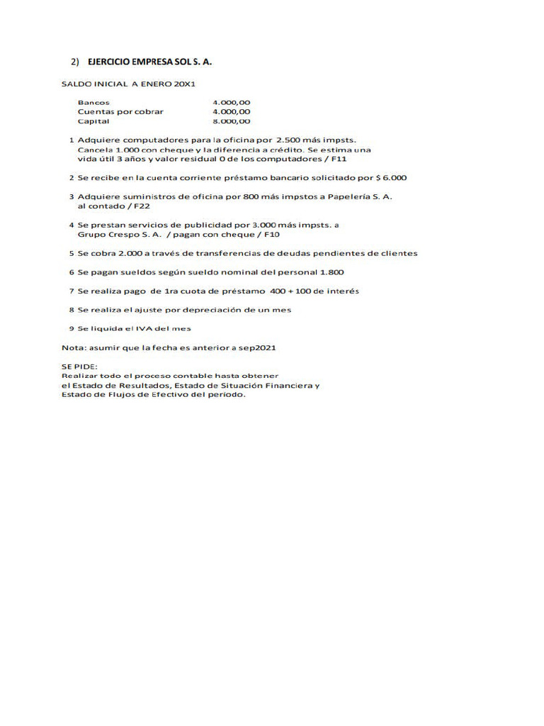 Repaso Contabilidad Segundo Ciclo | PDF | Bancos | Dinero