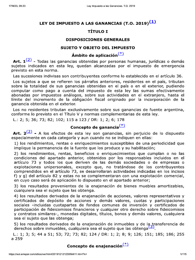 Ley De Impuesto A Las Ganancias Actualizada – ZRYT