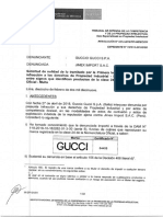 Denunciante: Denunciada Guccio Gucci S.Pa Jimex Import Sag