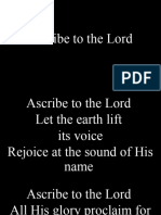 Ascribe To The Lord