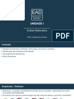 ANÁLISE MATEMÁTICA - Slides de Aula - Unidade I