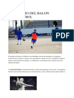 El Dominio Del Balon en El Fútbol: Imforme