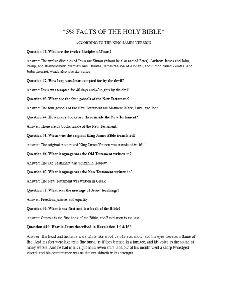 Some Interesting Facts About The Bible Pdf Free