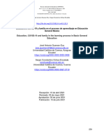 Educacion COVID-19 y Familia en El Proceso de Apre