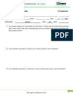 Atividade 1 - Divisão e Retas - 5ºano