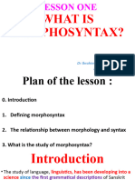 Lesson 1 What Is Morphosyntax 2022