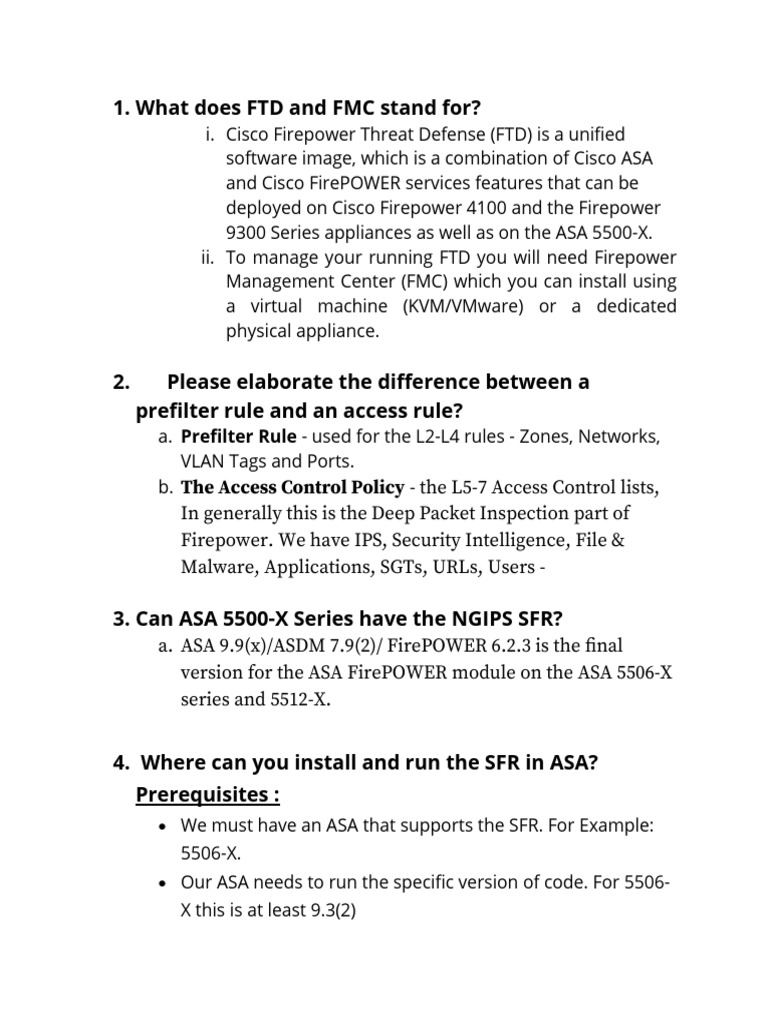 What Does FTD and FMC Stand For? The Access Control Policy The L57