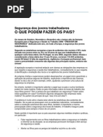 Seguranca Jovens Trabalhadores Que Podem Fazer Pais