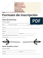 Formato de Inscripción para Curso