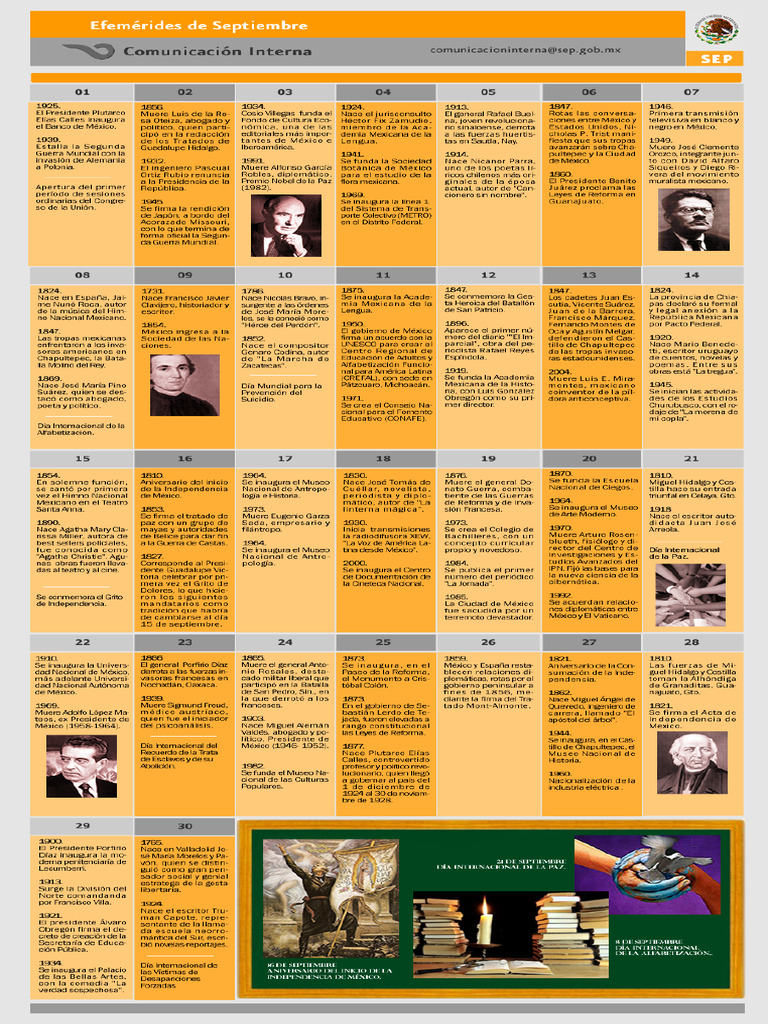 Efemerides Septiembre Gob 1 Pdf