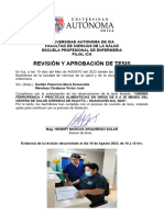 Revision y Aprobación de Tesis - Guillen Palomino y Mendoza Cárdenas - Uai 2023.