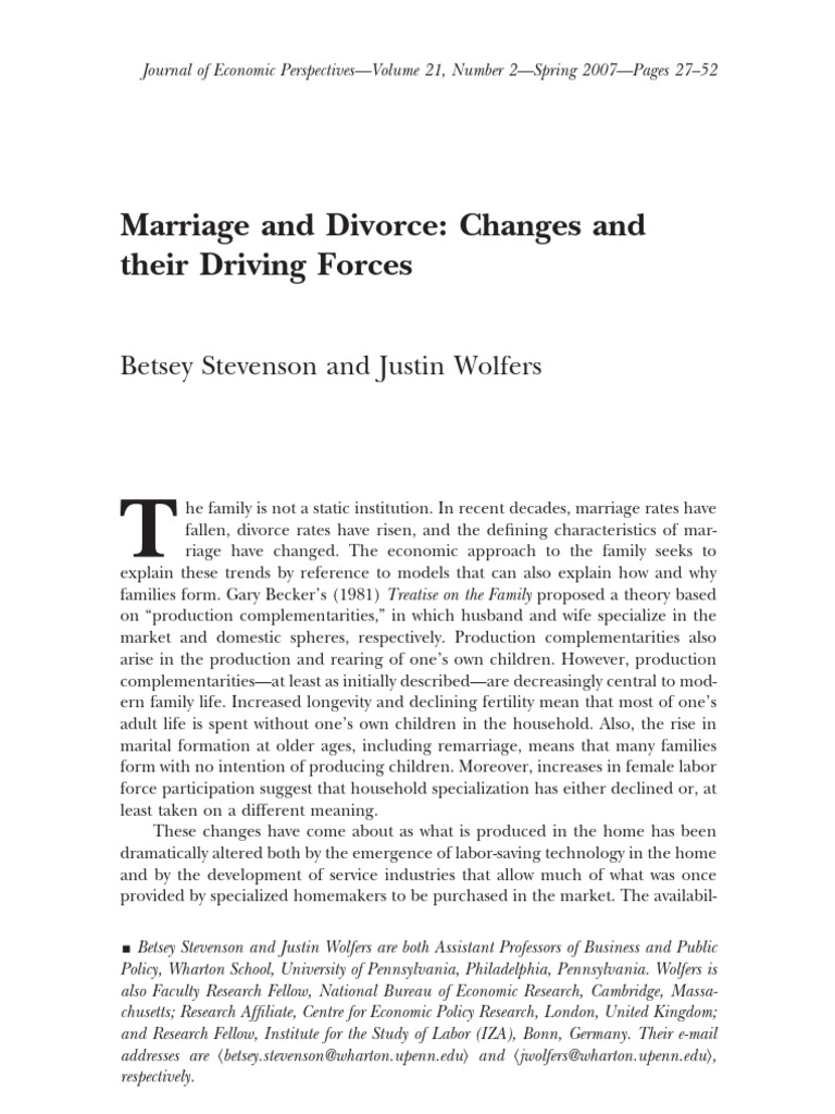 Marriage and Divorce Trends Explained | PDF | Cohabitation | Remarriage