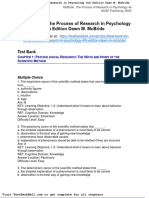 Test Bank For The Process of Research in Psychology 4th Edition Dawn M Mcbride