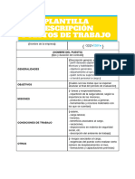 Plantilla Descripcion Puestos de Trabajo