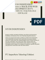 Studi Independen Bersertifikat Back-End Web Development Di PT