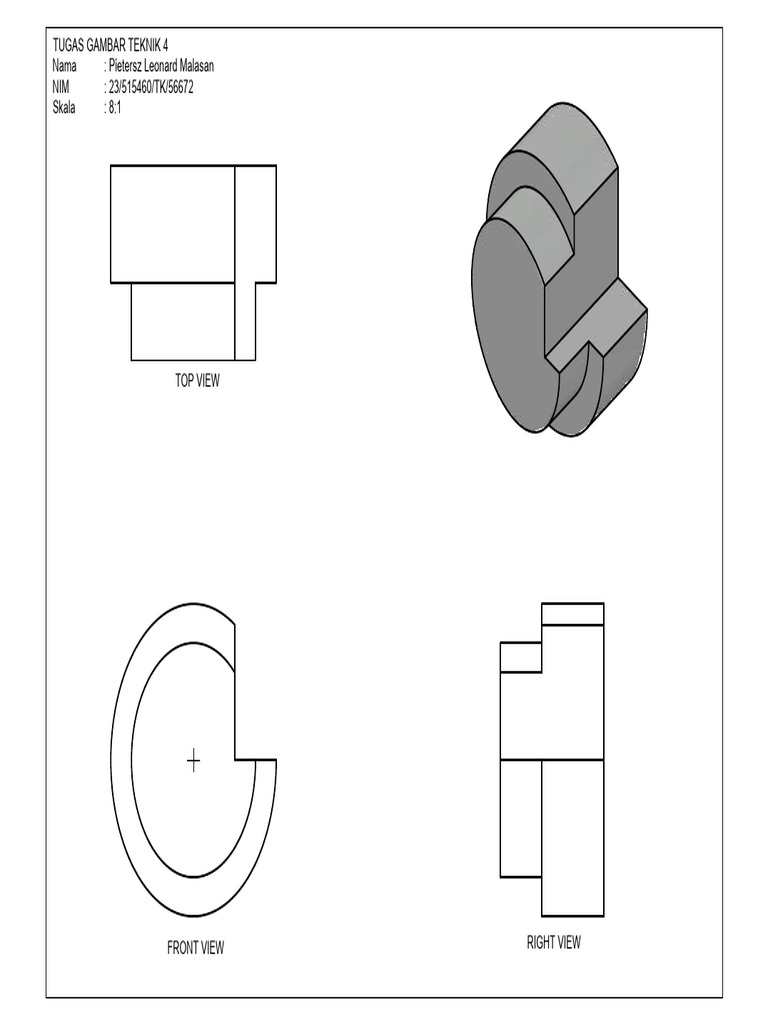 Gambar teknik multiview pdf