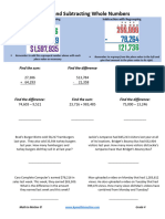 4th Grade - Adding and Subtracting Whole Numbers