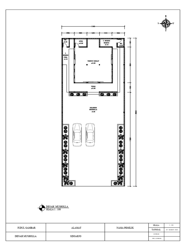 DENAH MUSHOLLA 10x25 | PDF