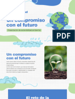 Presentación Sostenibilidad Ambiental Ilustrado Azul y Verde