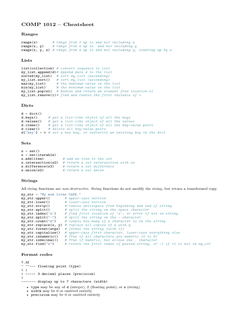 1012 Quick Reference | PDF | Computer Programming | Software Engineering
