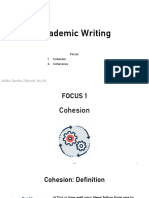 Academic Writing - Coherence and Cohesion - Student's