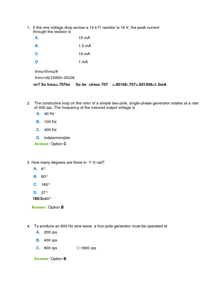 AC Circuit Analysis and Waveforms | PDF | Amplitude | Root Mean Square